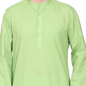 ITOS365 Men Cotton Blend Kurta Pyjama Pajama Set Party Fashion Regular Ethinic Wear Indian Dress Gift for Men Green XL