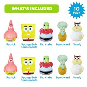 Nickelodeon Spongebob Squarepants 10 Pc Finger Puppet Set - Party Favors, Educational, Bath Toys, Story Time, Floating Pool Toys, Beach Toys, Finger Toys, Playtime