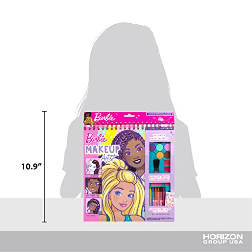 Horizon Group USA Barbie Makeup Artist Magazine, Create Your Own Hair & Makeup Looks Using 130+ Stencils, 180+ Stickers, Crayons, Pretend Makeup & More