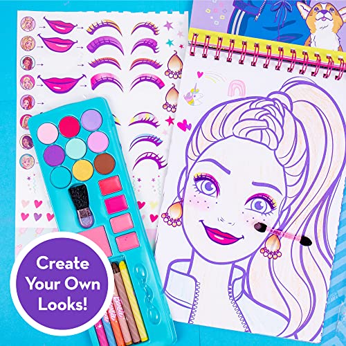 Horizon Group USA Barbie Makeup Artist Magazine, Create Your Own Hair & Makeup Looks Using 130+ Stencils, 180+ Stickers, Crayons, Pretend Makeup & More