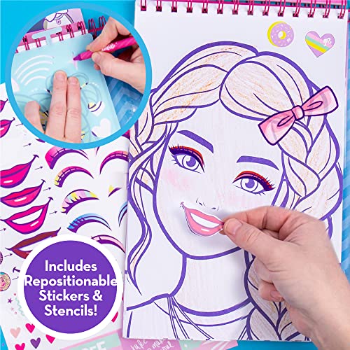 Horizon Group USA Barbie Makeup Artist Magazine, Create Your Own Hair & Makeup Looks Using 130+ Stencils, 180+ Stickers, Crayons, Pretend Makeup & More