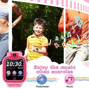 2Pack Kids Smartwatch Watch,Touchscreen Children Smart Watch with Mp3 Pedometer Flashlight Games Radio for Age 4-12 Years