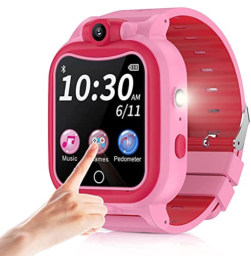 2Pack Kids Smartwatch Watch,Touchscreen Children Smart Watch with Mp3 Pedometer Flashlight Games Radio for Age 4-12 Years