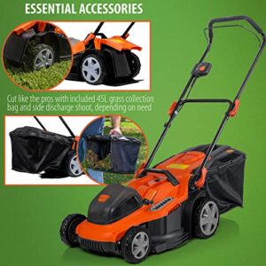 Deco Home 40V 16" Cordless Lawn Mower, 4.0 Ah Battery and Charger Included