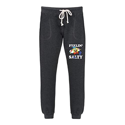 Hybrid Apparel - Spongebob Squarepants - Feelin Salty - Women's Jogger Pant - Size 1X Heather Charcoal