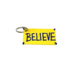 coach lasso 'believe' motivational keychain - perfect for fans of the new hit show