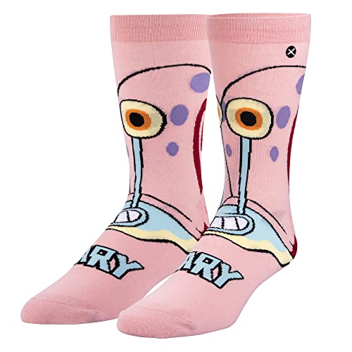 Odd Sox, Nickelodeon SpongeBob Cartoon Socks, Gary The Snail, Fun Novelty Mens Crew, Large