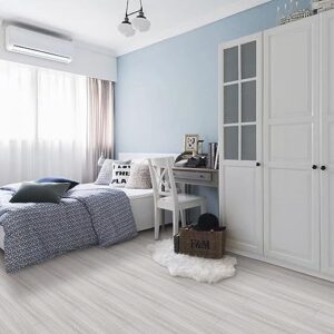 NUFLR Peel and Stick Floor Tile Waterproof, Floor Tile Easy to Paste, Vinyl Flooring Plank Tile for RV, Bedroom Living Room Kitchen and More（6Inx35Inx10pcs）