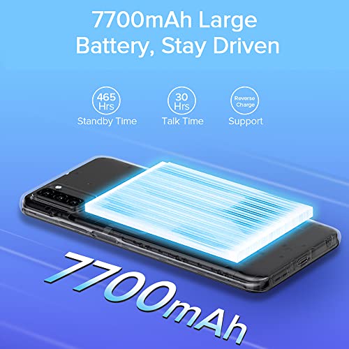 Ulefone Note 12P 7700mAh Battery Cell Phone New, Android 11 Octa-core 4GB + 64GB Android Smartphone, 6.82" HD+ Big Screen, 13MP Triple Rear Camera + 8MP Front Camera, Dual SIM 4G Unlocked Phone