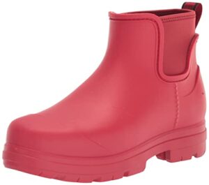 ugg women's droplet rain boot, samba red, 8