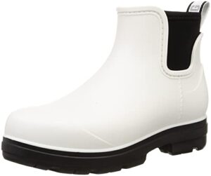 ugg women's droplet rain boot, white, 10