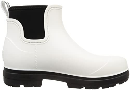 UGG Women's Droplet Rain Boot, White, 8