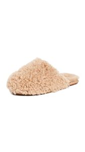ugg women's maxi curly slide slipper, sand, 7