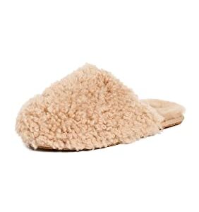 UGG Women's Maxi Curly Slide Slipper, Sand, 7