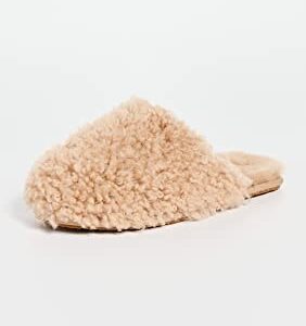 UGG Women's Maxi Curly Slide Slipper, Sand, 7