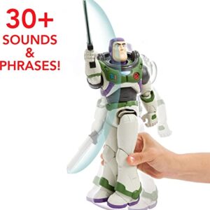 Disney and Pixar Lightyear 12-in Action Figure with Motion, Lights & Sound, Buzz Lightyear with Slashing Laser Blade