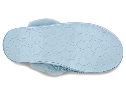 UGG Women's Scuffette II Chunky Sequin Slipper, SEA Breeze, 6