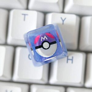 shunwei-shop gaming keycaps pikachu resin keycaps for cherry mx swtiches (master ball)