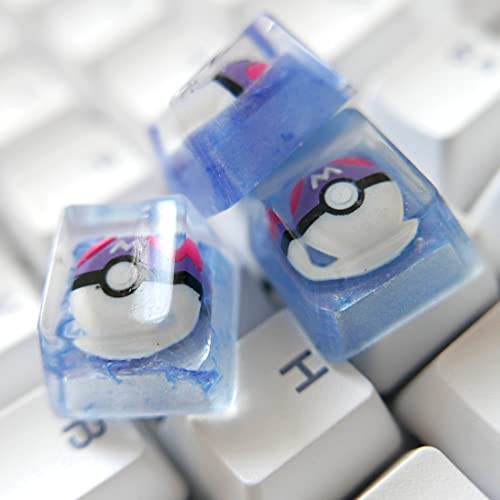 Shunwei-shop Gaming Keycaps Pikachu Resin Keycaps for Cherry MX Swtiches (Master Ball)