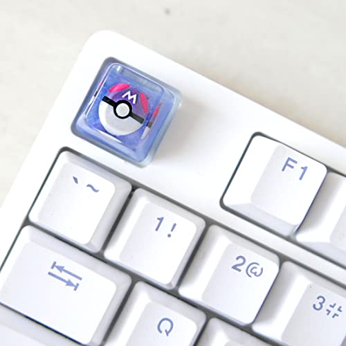 Shunwei-shop Gaming Keycaps Pikachu Resin Keycaps for Cherry MX Swtiches (Master Ball)