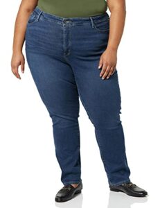 signature by levi strauss & co. gold women's size curvy totally shaping straight jeans (available in plus size), (new) jackson square, 26 regular