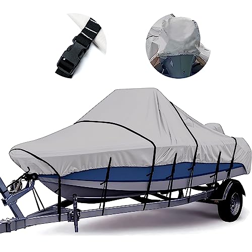 Tuszom Waterproof Center Console Boat Cover, Heavy Duty 900D Marine Grade Polyester Canvas Center Console Cover