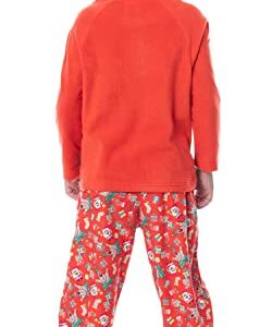 Nickelodeon Boys' SpongeBob SquarePants A Krabby Christmas Pajama Set (8) Red