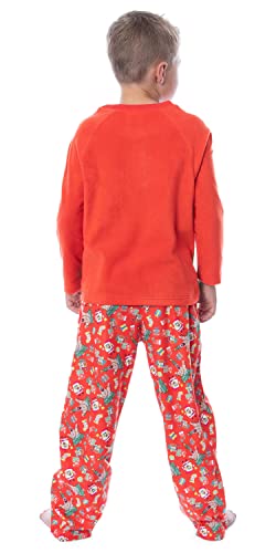 Nickelodeon Boys' SpongeBob SquarePants A Krabby Christmas Pajama Set (8) Red