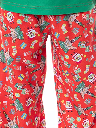 Nickelodeon Boys' SpongeBob SquarePants A Krabby Christmas Pajama Set (8) Red