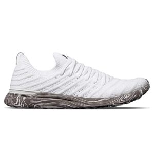 apl: athletic propulsion labs women's techloom wave sneaker, white/asteroid/marble, 7