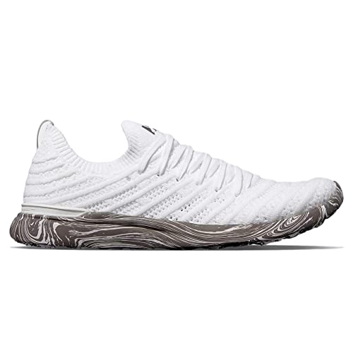 APL: Athletic Propulsion Labs Women's Techloom Wave Sneaker, White/Asteroid/Marble, 7