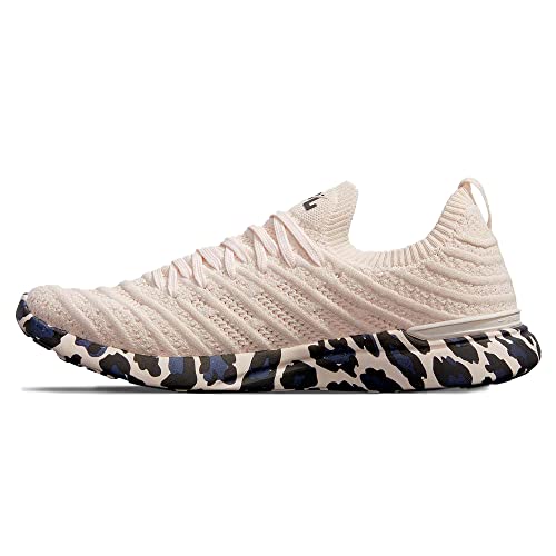 APL: Athletic Propulsion Labs Women's Techloom Wave Sneakers, Creme/Black/Leopard, 8