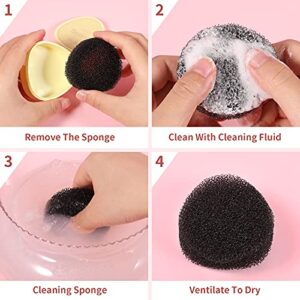 Docolor Makeup Brushes Cleaner Set, Solid Soap Cleanser with Color Removal Sponge, Brush Cleaning Mat for Makeup Brushes Cleaner Easy to Clean Blenders Brushes Shampoo Removes Shadow Color