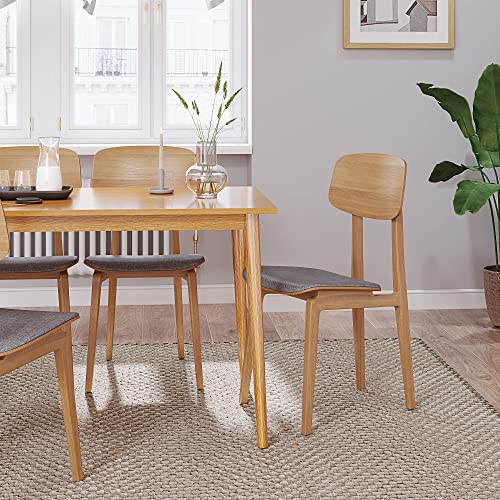 Panana Modern Dining Table 47 Inch Kitchen Table with Solid Wood Leg Oak Finish Dinner Table Dining Room Home Furniture Natural