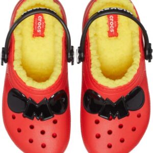 Crocs Kids' Classic Lined Disney Clog Minnie Shoes, Mickey Mouse, 3 US Unisex Little