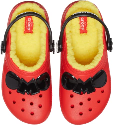 Crocs Kids' Classic Lined Disney Clog Minnie Shoes, Mickey Mouse, 3 US Unisex Little