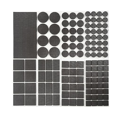 Non Slip Furniture Pads - Round, Square, Rectangle, Furnigear Premium 129 Pieces Furniture Grippers Chair Leg Pads Self Adhesive Rubber Chair Feet- Anti Scratches Furniture Pads for Hardwood Floors