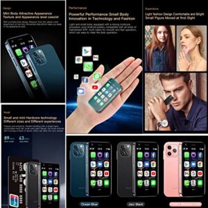 Global Version Soyes XS12 Mini 4G Smartphone 3.0 Inch Dual Sim Ultra Thin Unlocked Card Mobile Phone WiFi Bluetooth Hotspot Student Pocket Cellphone (Blue 64GB)