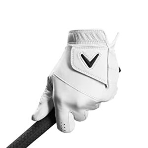 Callaway Golf 2022 Tour Authentic Glove (White, Standard Large, Worn on Left Hand)