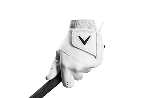 Callaway Golf 2022 Tour Authentic Glove (White, Standard Large, Worn on Left Hand)