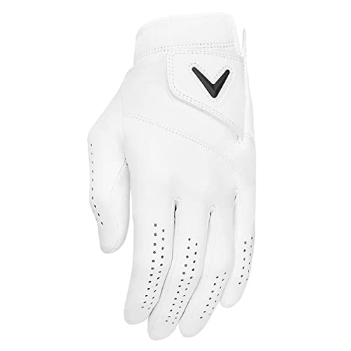 Callaway Golf 2022 Tour Authentic Glove (White, Standard Large, Worn on Left Hand)