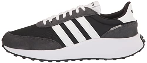 adidas Men's 70s Running Shoe, Black/White/Carbon, 10.5