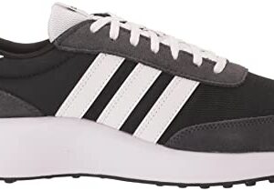 adidas Men's 70s Running Shoe, Black/White/Carbon, 10.5