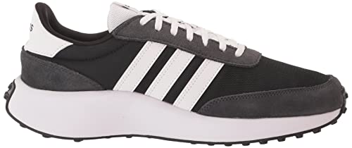 adidas Men's 70s Running Shoe, Black/White/Carbon, 10.5