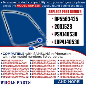 Whole Parts DA47-00244W Refrigerator Defrost Heater Assembly - Replacement and Compatible with Some Samsung Refrigerators - Non-OEM Samsung Appliance Parts & Accessories - 2 Yr Warranty