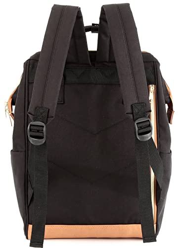 Himawari Laptop Backpack for Women&Men,Wide Open Large USB Charging Port 15.6 Inch Laptop Doctor College Work Bag(123#-Black)