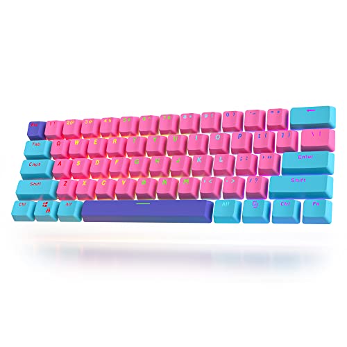 61 PBT Game keycap, 60% Backlight with Key Puller OEM Configuration American Layout, 87/104 Cherry MX Mechanical Keyboard (no Keyboard) (Ahris)