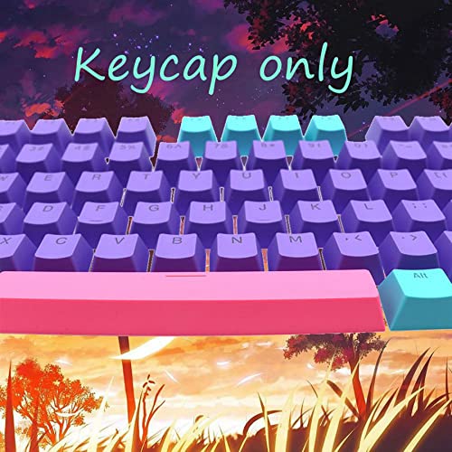 PBT keycap, 104 Key Customization, 60% Backlight with Key Puller OEM Configuration American Layout, Suitable for 61/87/104 Cherry MX Mechanical Keyboard (keycap only)