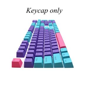 PBT keycap, 104 Key Customization, 60% Backlight with Key Puller OEM Configuration American Layout, Suitable for 61/87/104 Cherry MX Mechanical Keyboard (keycap only)