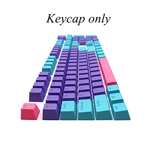 PBT keycap, 104 Key Customization, 60% Backlight with Key Puller OEM Configuration American Layout, Suitable for 61/87/104 Cherry MX Mechanical Keyboard (keycap only)